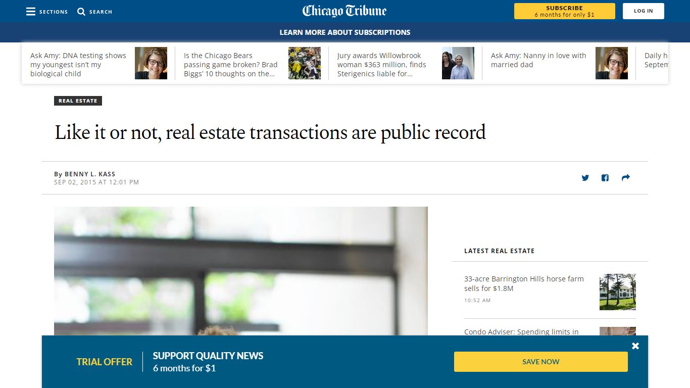 Like it or not, real estate transactions are public record - Chicago ...